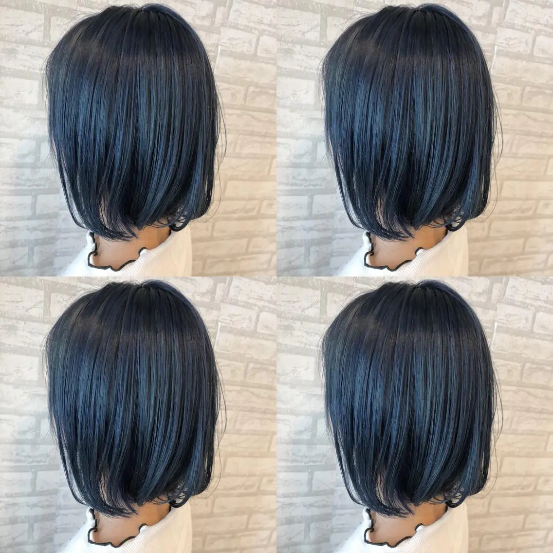 ショート カラー ブリーチ ブルーカラー ネイビーカラー カット ヘアカラー トリートメント JILBLAN京都 ショート/ハイライトのヘアスタイル