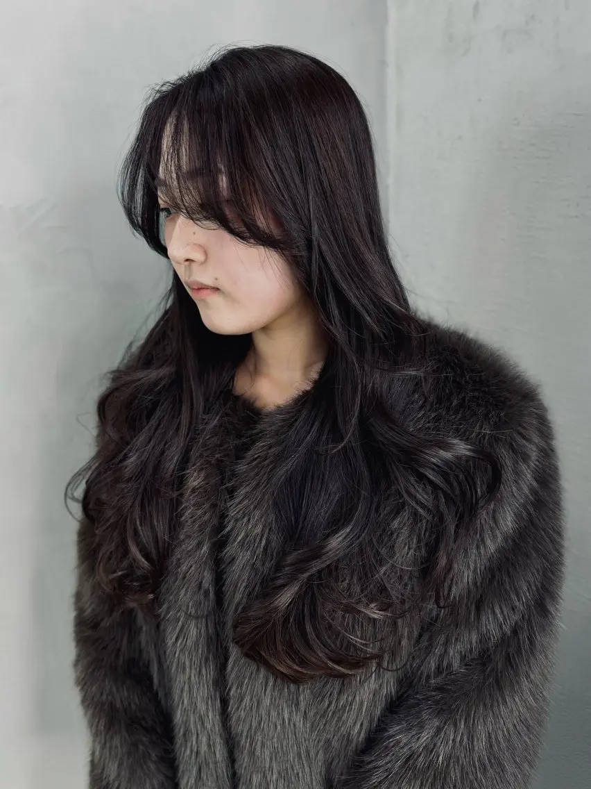ロング 似合わせパーマ デジタルパーマのヘアスタイル