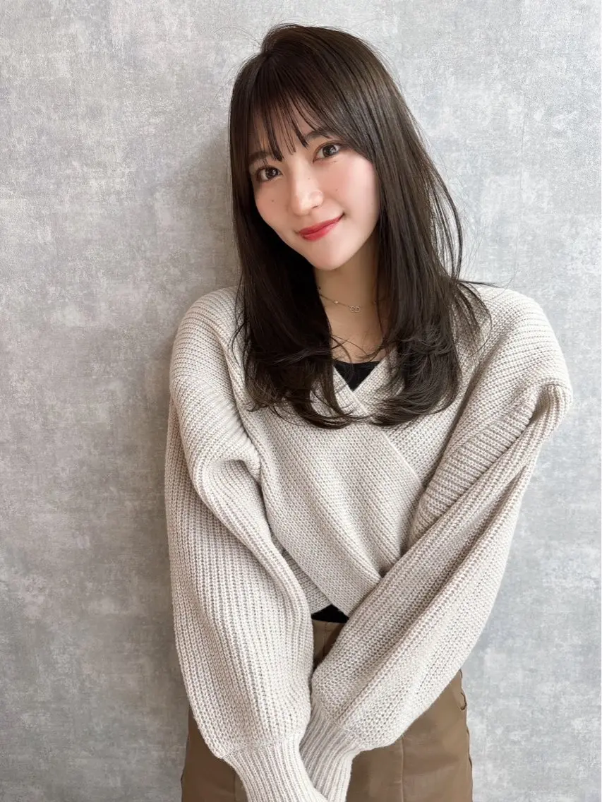 セミロング カラー Lia TOKYO 門前仲町 徒歩4分のヘアスタイル
