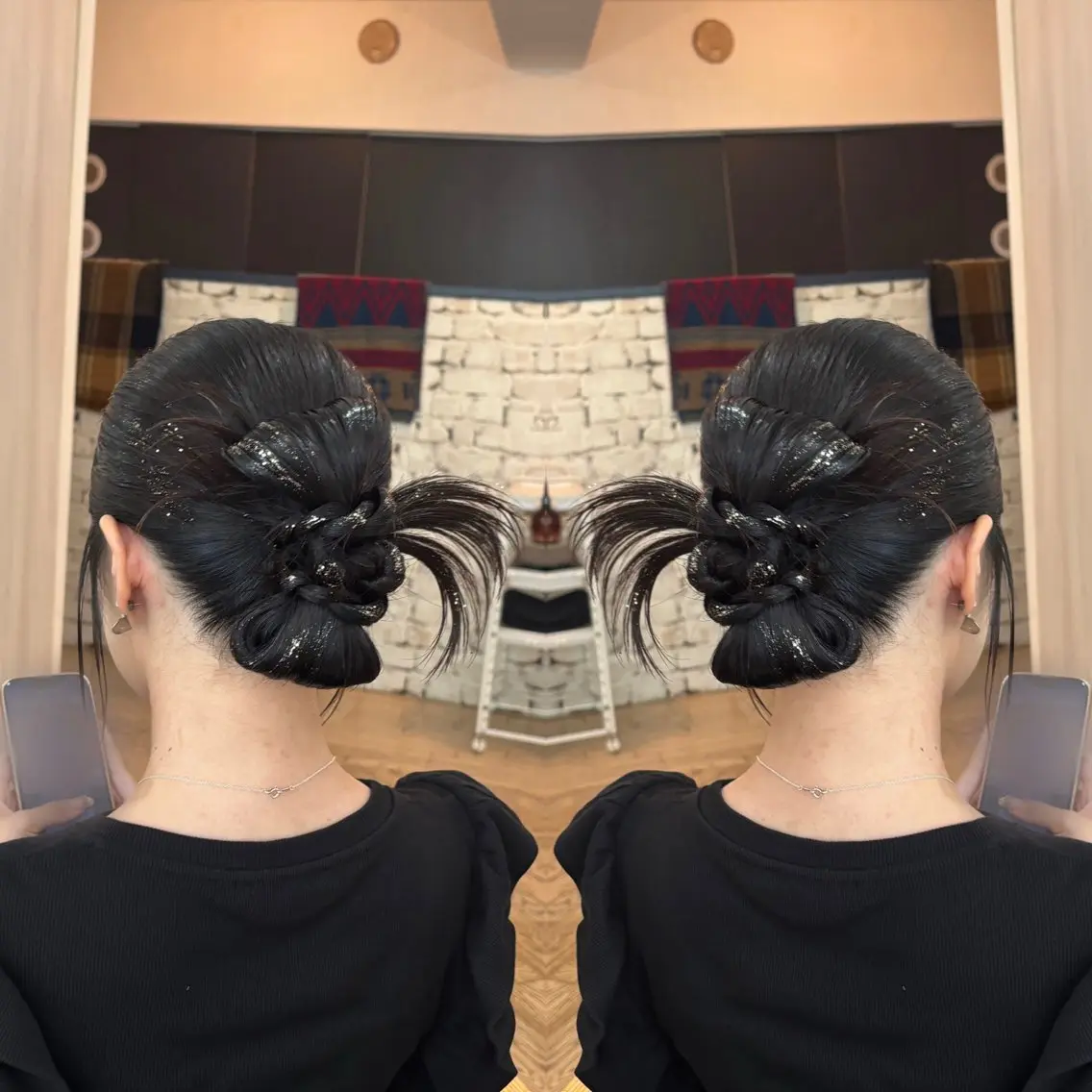 ロング ヘアアレンジ ヘアセット 💎ハイトーン/艶 カラー モエカ💎のヘアスタイル