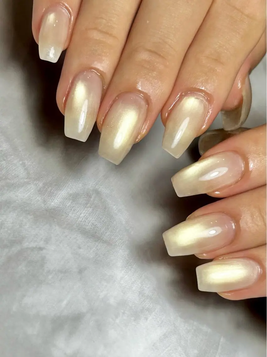 ネイル ゴールド マグネットネイル ハンドネイル CHILL NAILのネイルデザイン