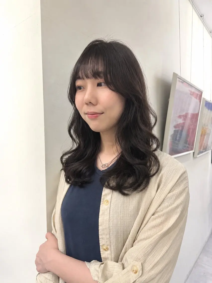 セミロング のん ︎ ︎︎︎︎︎のヘアスタイル
