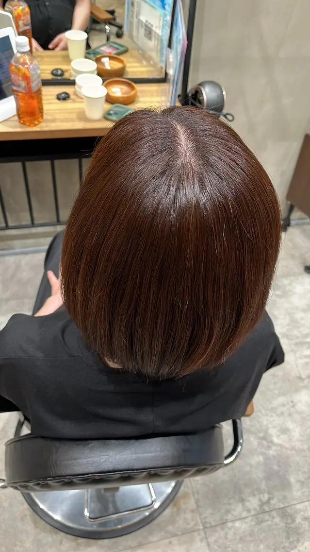 ミディアム カラー ブラウンカラー 透明感カラー 赤み消し艶カラー🍒 髪質改善　KAIのヘアスタイル