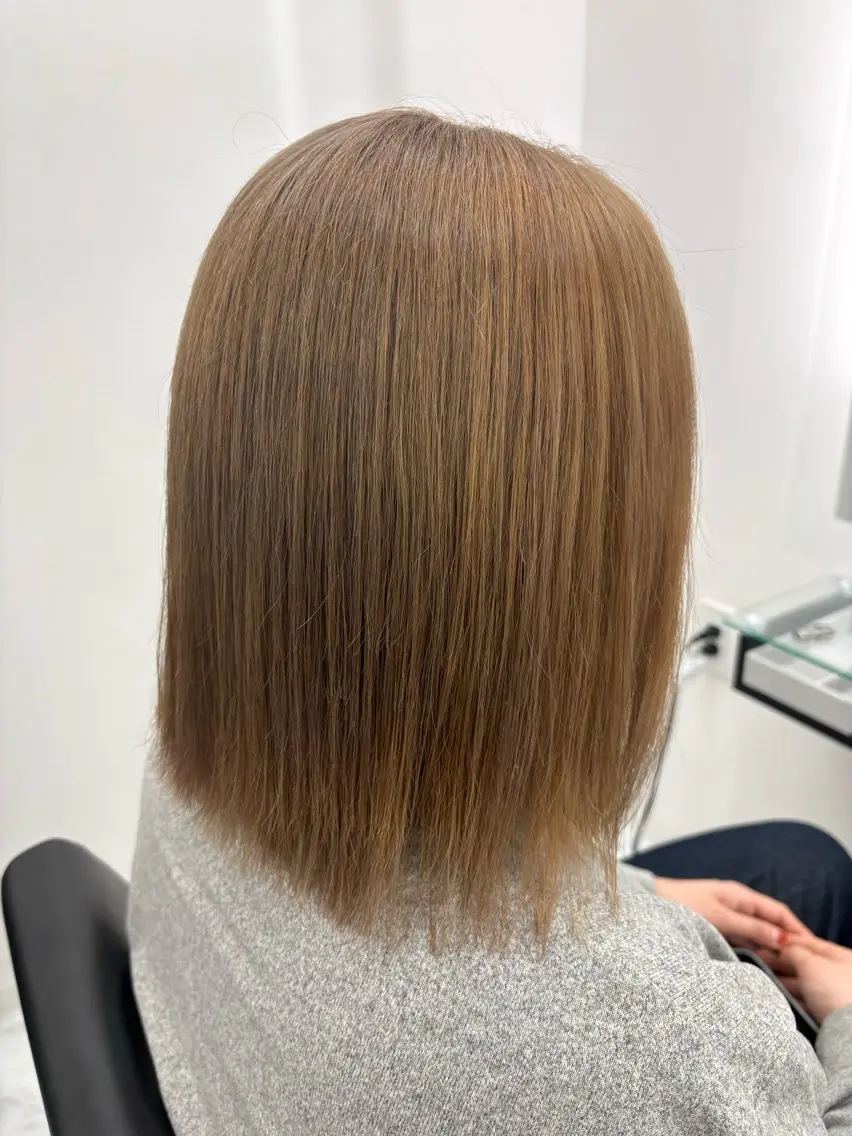 ミディアム カット ヘアカラー トリートメント 髪質改善サロン🫧 セキチサトのヘアスタイル