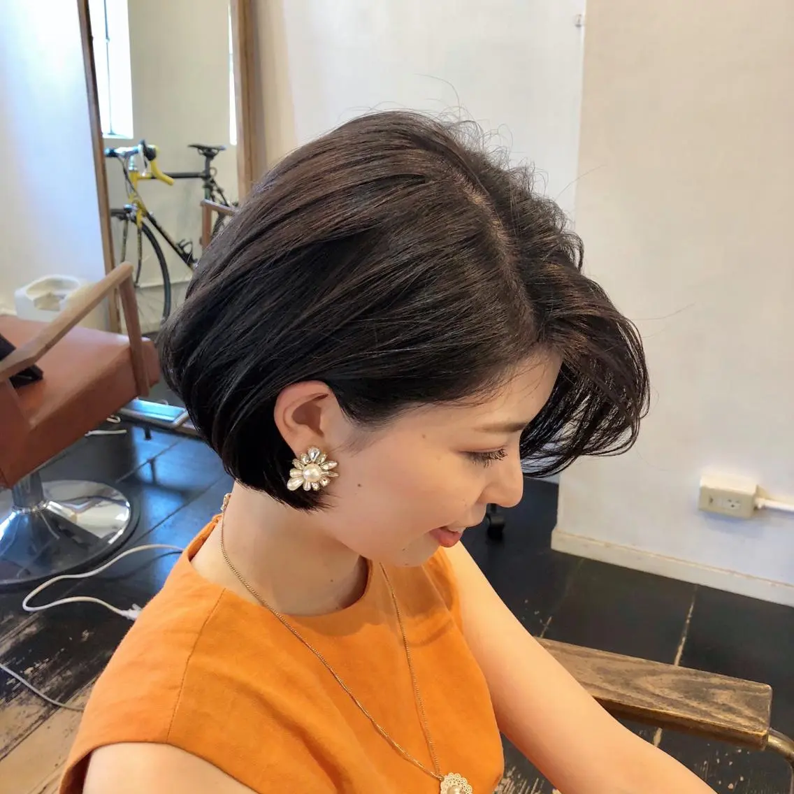 ショート カラー ボブ h a k u 大倉 卓人のヘアスタイル
