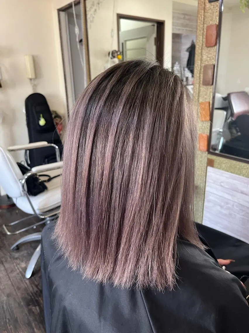 ミディアム カラー ヘアカラー 渡辺 健太のヘアスタイル