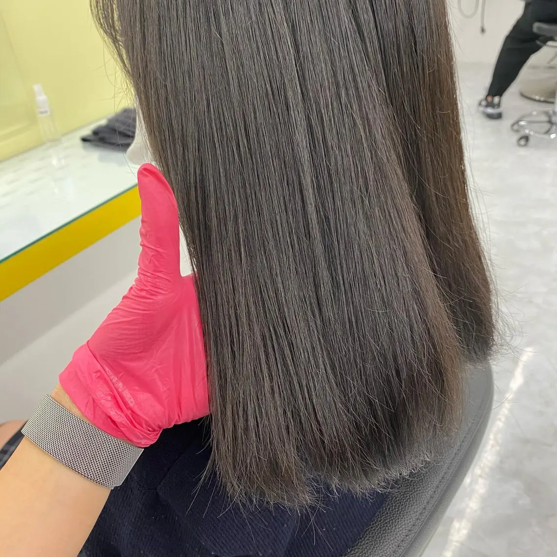 セミロング カラー ヘアカラー トリートメント mai🍑暖色カラー /レイヤー💖のヘアスタイル