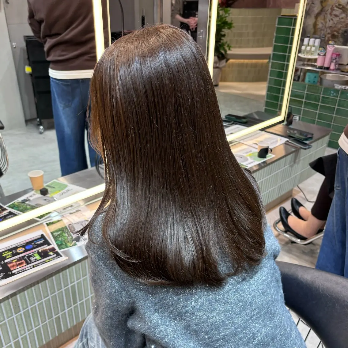 セミロング カラー カット ヘアカラー 縮毛矯正 トリートメント 髪質改善/縮毛矯正/ 韓国レイヤー/矢野のヘアスタイル