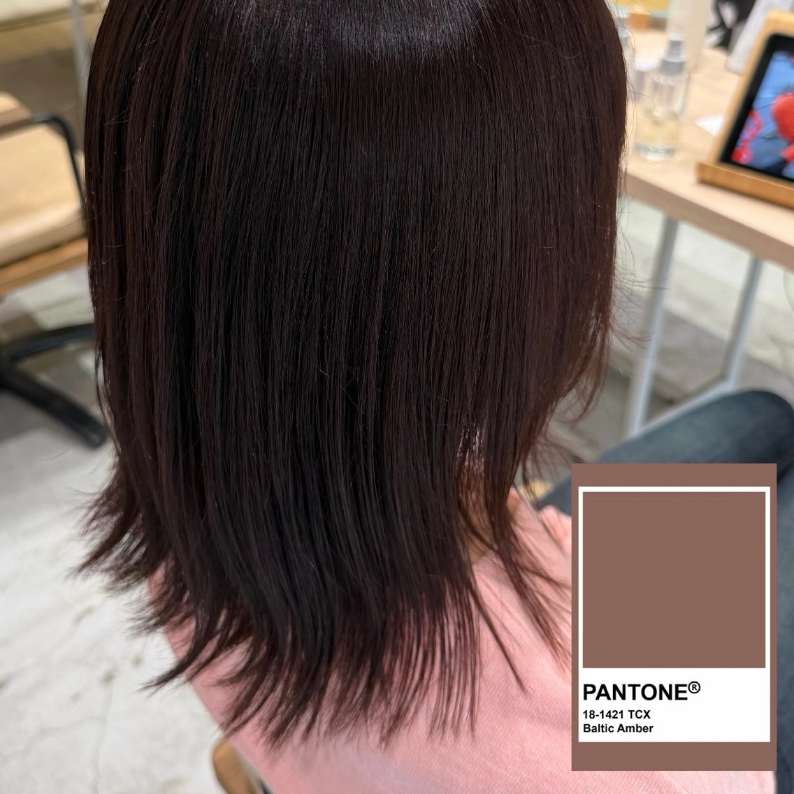 ミディアム カラー 透明感カラー 田村 結依花のヘアスタイル