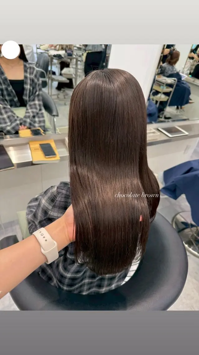 ロング ヘアカラー ParveMix 宮﨑 梨里のヘアスタイル