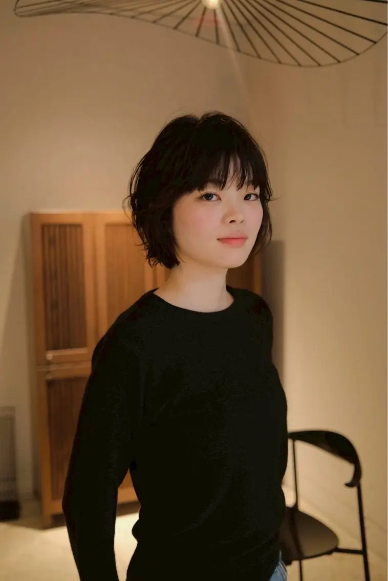 ミディアム パーマ 竹下 浩一のヘアスタイル