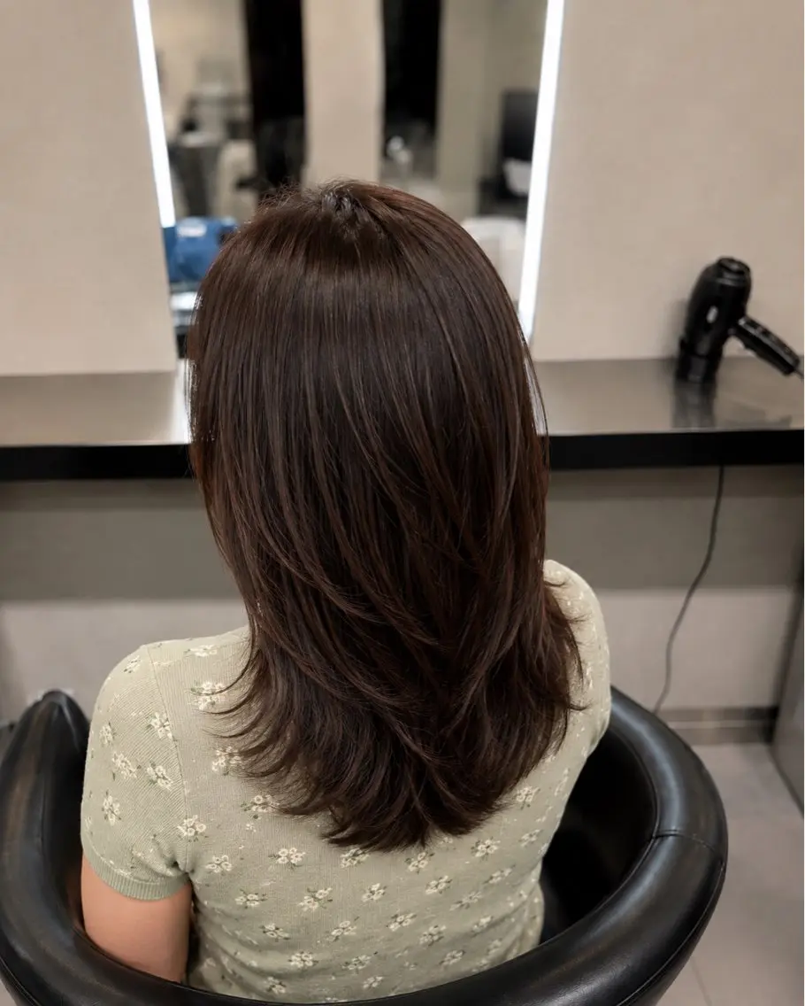 ミディアム カラー ブラウンカラー トリートメント 🌈ウルトワ水素 髪質改善naru🌈のヘアスタイル