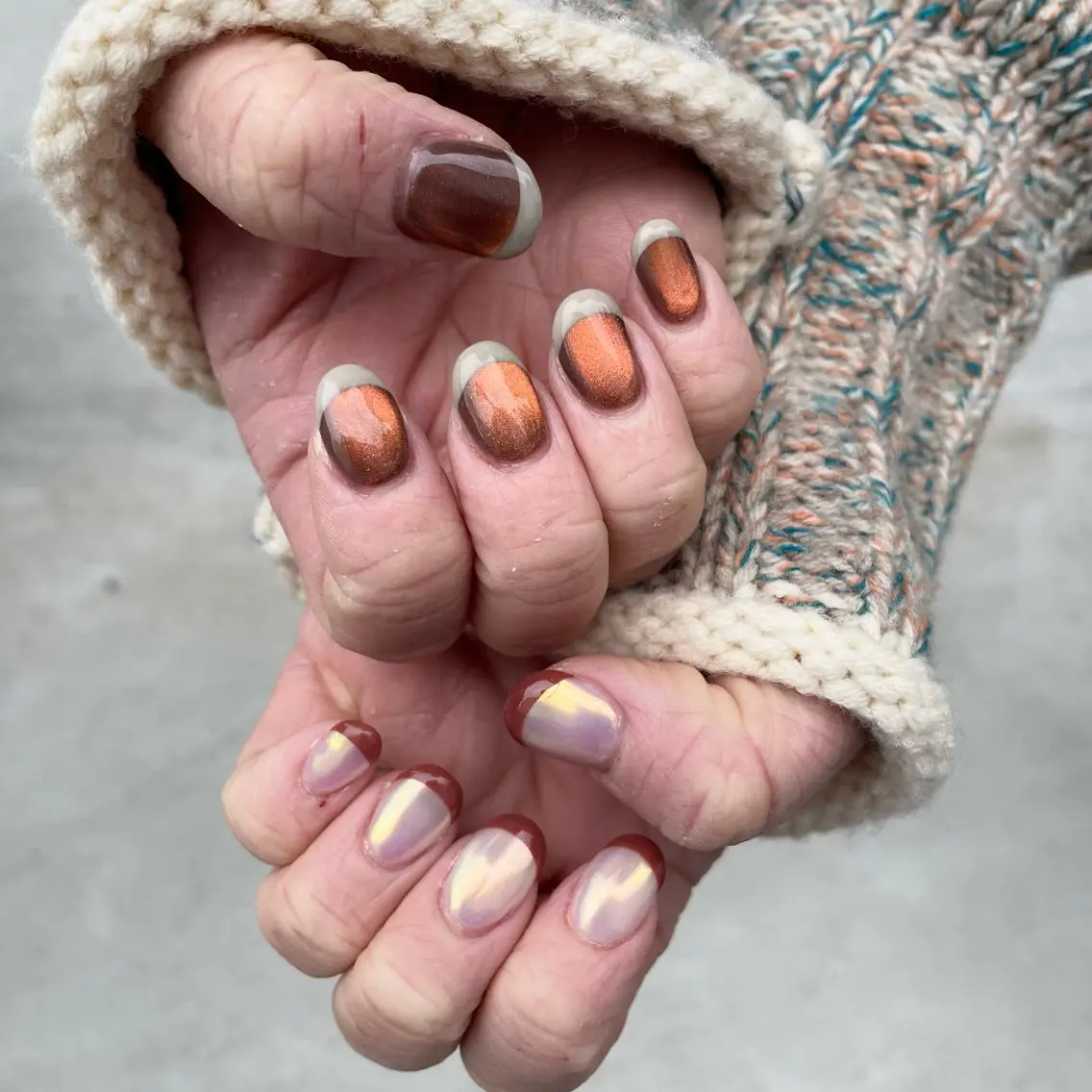 ネイル マグネットネイル ミラーネイル Sea  nail by emaのネイルデザイン