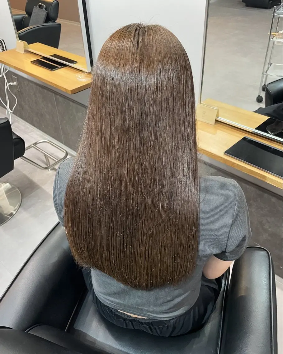 ロング カラー ミルクティーベージュ ❤︎レイヤー　MIAのヘアスタイル