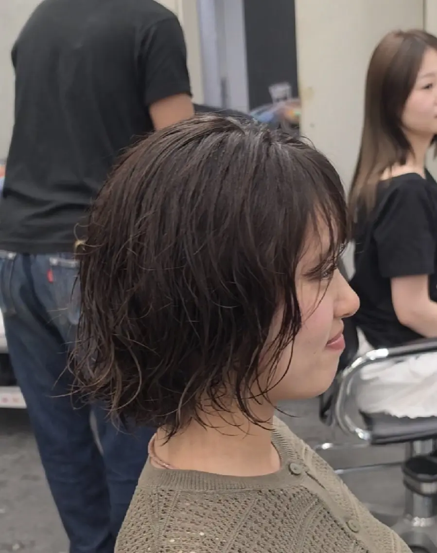 ミディアム パーマ パーマ fifth 宮下 雪乃のヘアスタイル