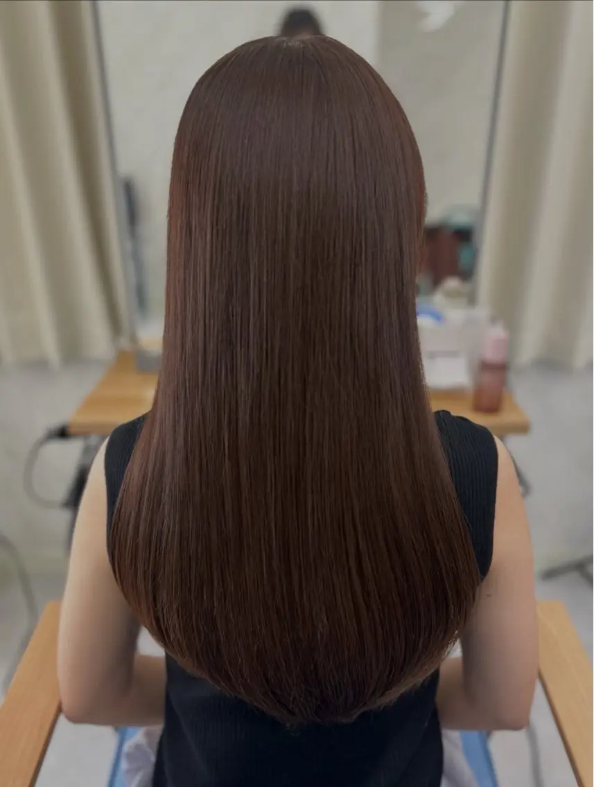 ロング カラー 髪質改善🩵縮毛矯正 代々木/木下のヘアスタイル