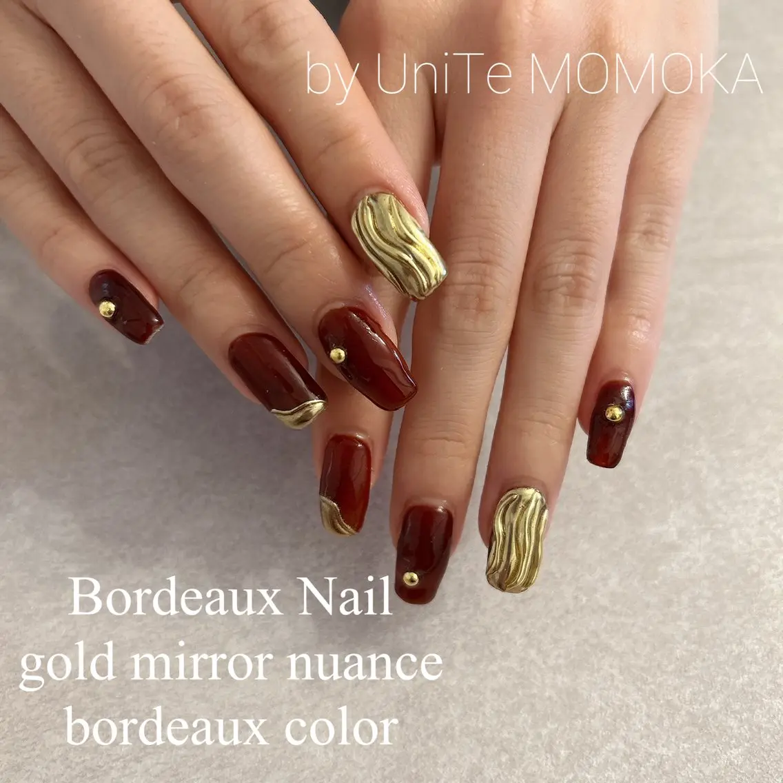 ネイル ボルドー Momo nailsalonのネイルデザイン