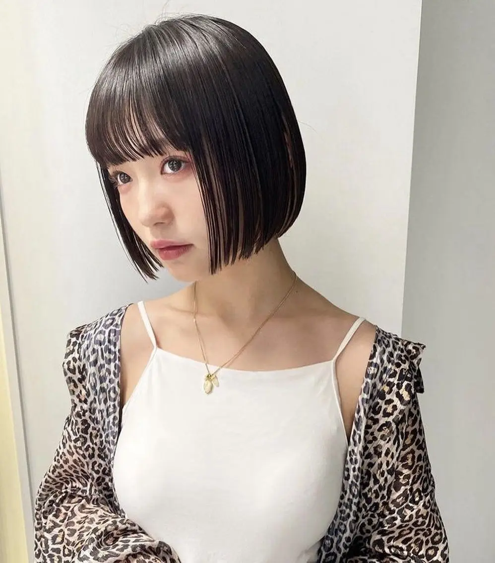 ショート カラー ヘアアレンジ カット ヘアカラー ボブ指名1位/パツッ とボブ/似合わせのヘアスタイル
