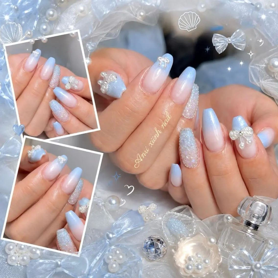 ネイル チークネイル 長さ出し フットネイル ジェルネイル 卒業式 𝓐𝓷𝓻𝓲 XiinhNailのネイルデザイン