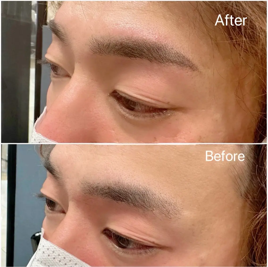 ♦︎3回目までこちらからご予約可♦︎完全フリーハンド技術眉WAX +表情筋マッサージ✨男性も眉を整える時代(男性用🎩)の写真