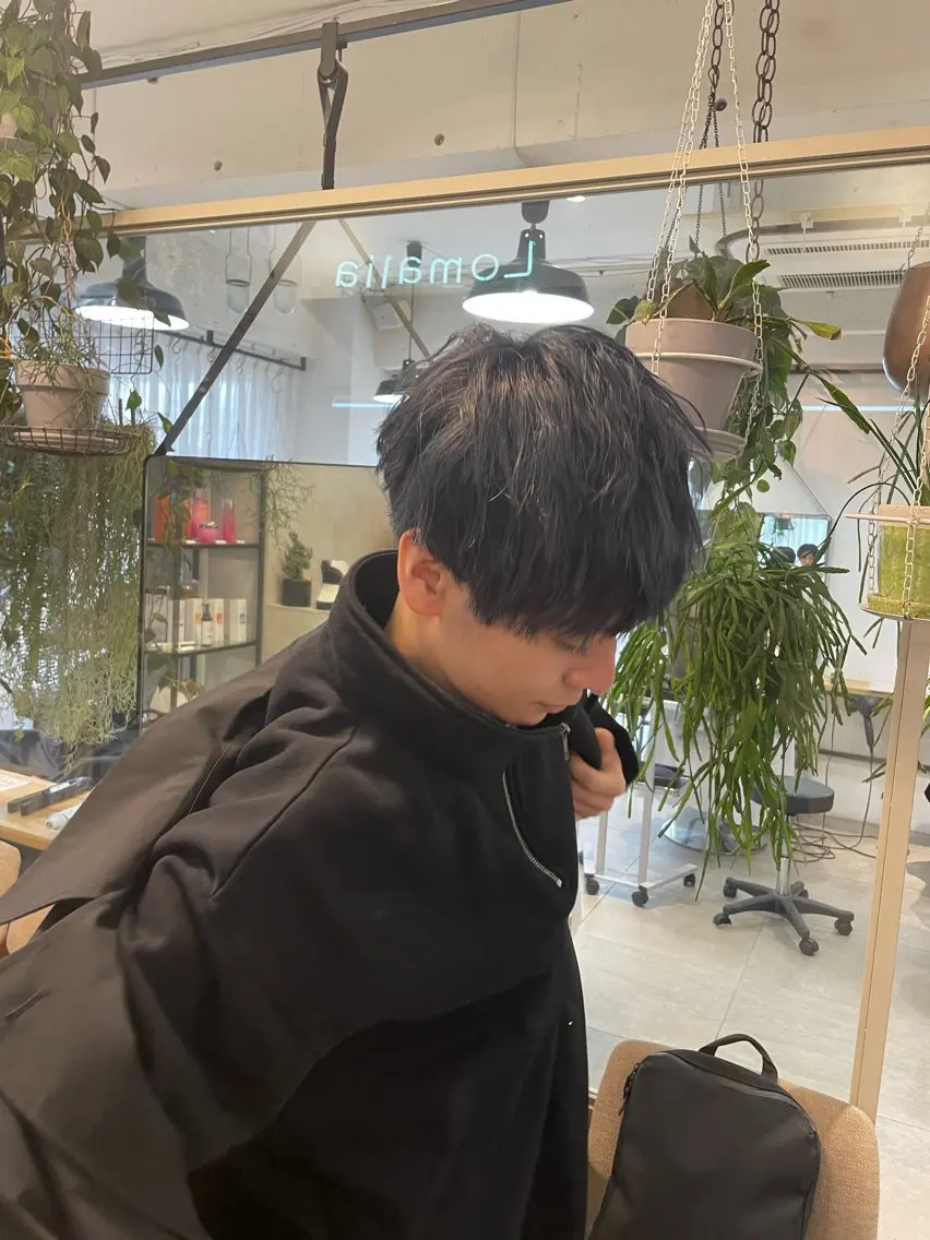 カラー メンズ カット ヘアカラー ミルクティー× グレージュMOMOのヘアスタイル