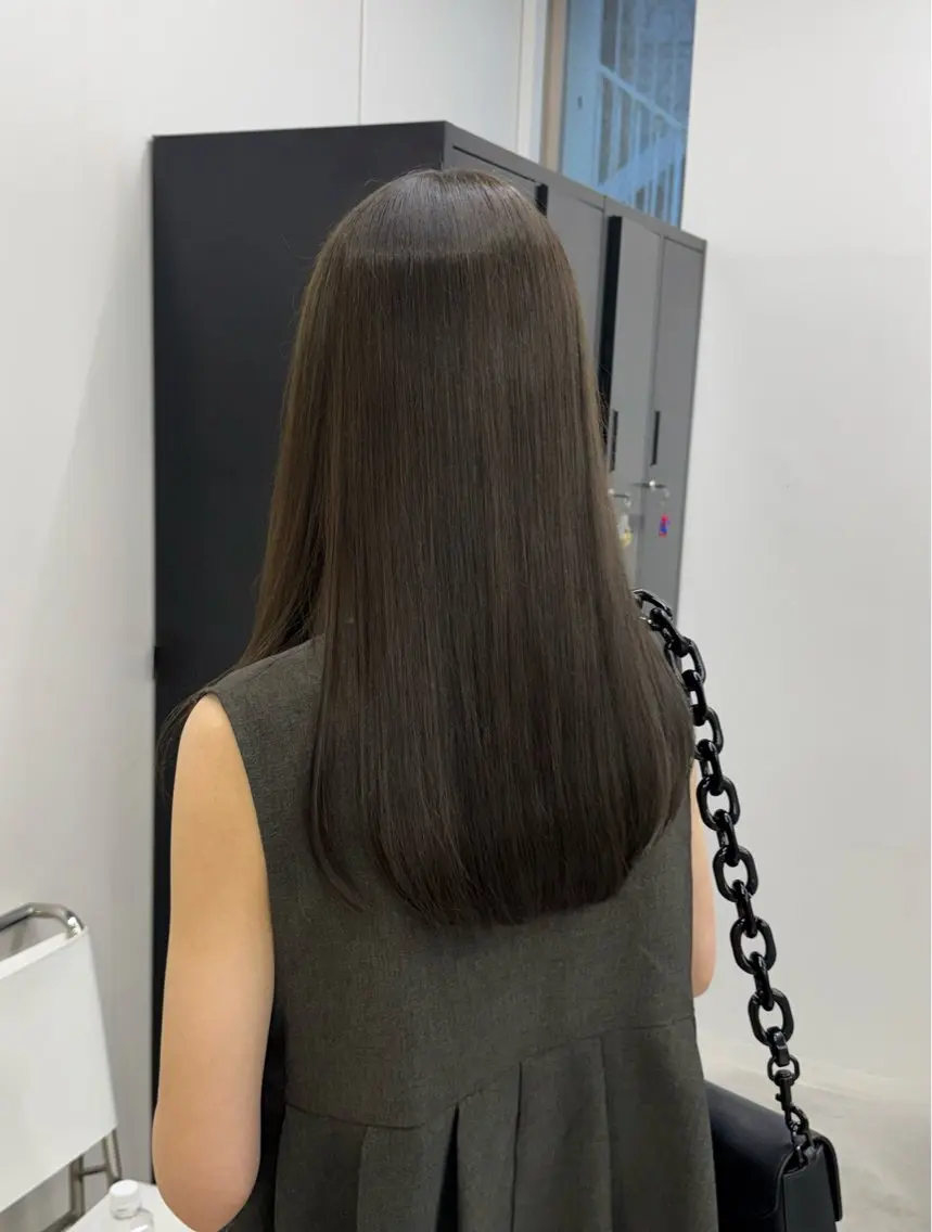 ロング カラー ベージュカラー オリーブベージュ カット ヘアカラー トリートメント 髪質改善カラー♡/ 縮毛矯正/珠貴のヘアスタイル