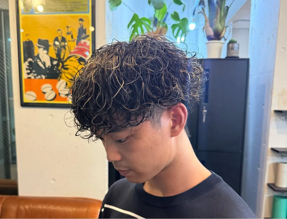 ショート カラー パーマ メンズ カット パーマ HARBOR ゆづきのヘアスタイル