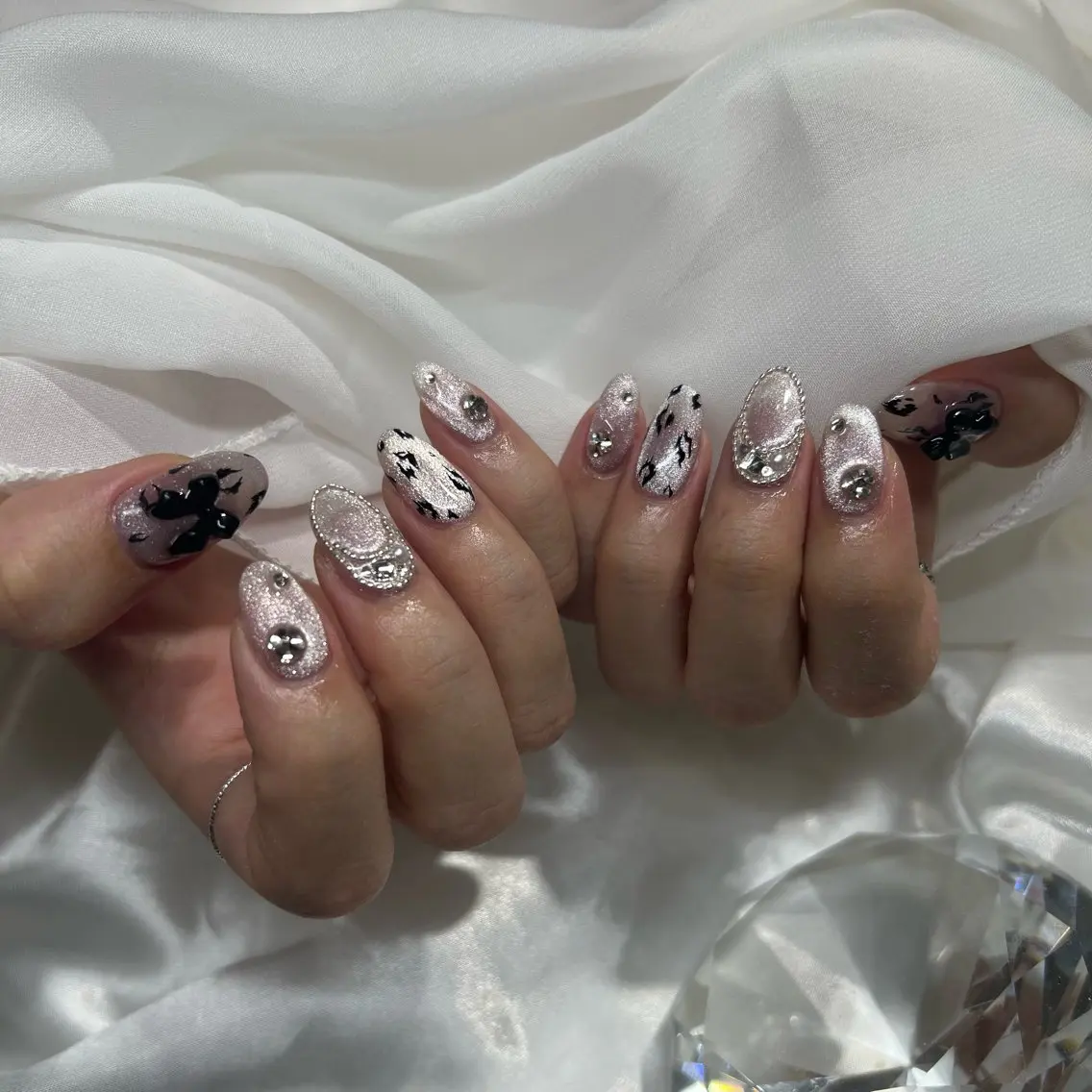 ネイル キラキラネイル マグネットネイル ハンドネイル Mermaid Nail / りりかのネイルデザイン