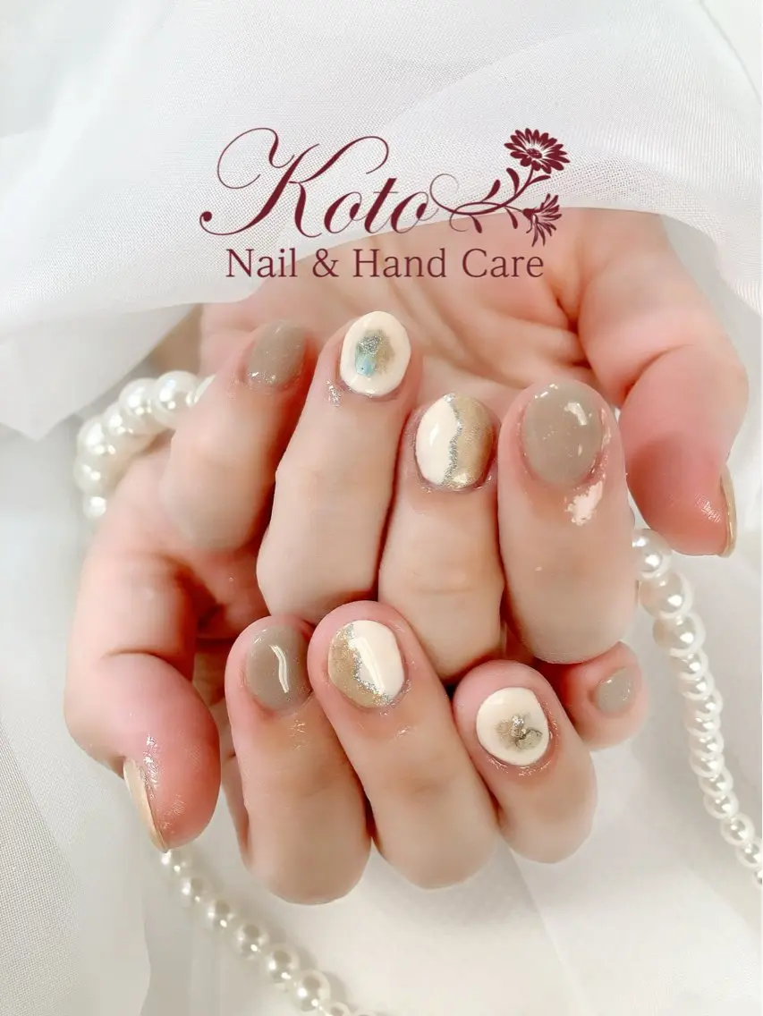 ネイル 長さ出し ジェルネイル 持ち込み ニュアンスネイル 赤色 ハンドネイル Nail Salon KOTOのネイルデザイン