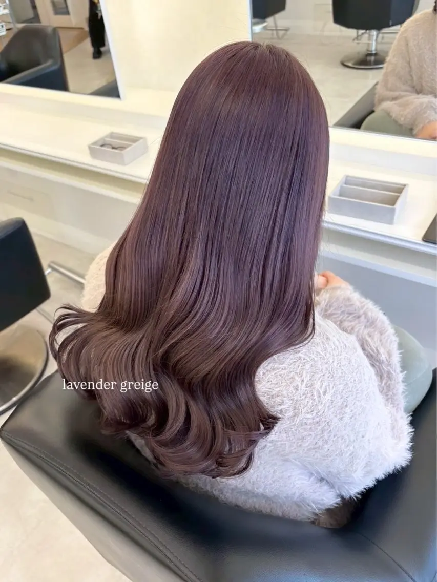 ミディアム カラー ブリーチ 透明感カラー ラベンダーカラー ヘアカラー Parve Mix/ 平 奈果🎀のヘアスタイル