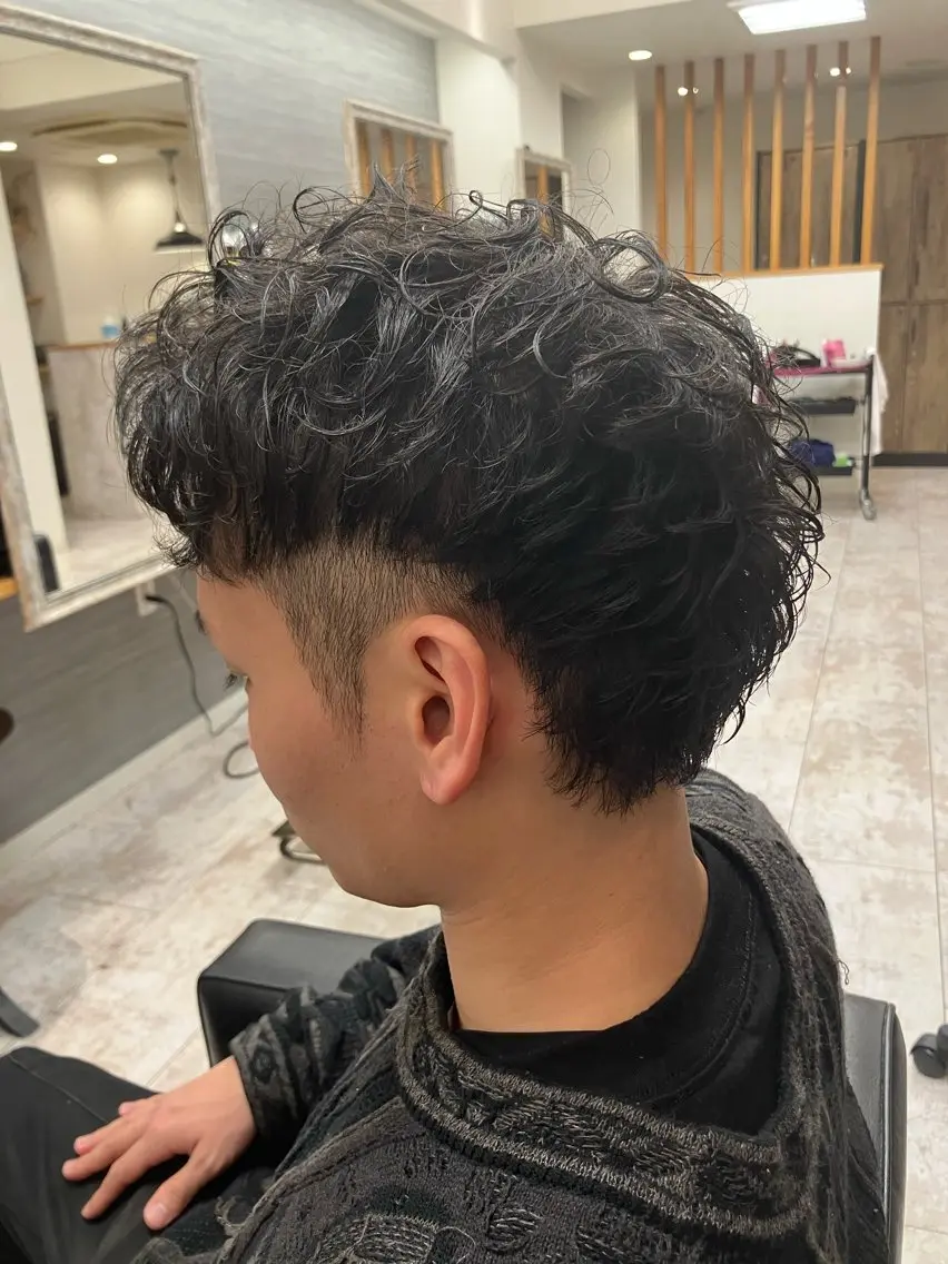 パーマ メンズ カット パーマ メンズ特化/パーマ/ フェードWATARUのヘアスタイル
