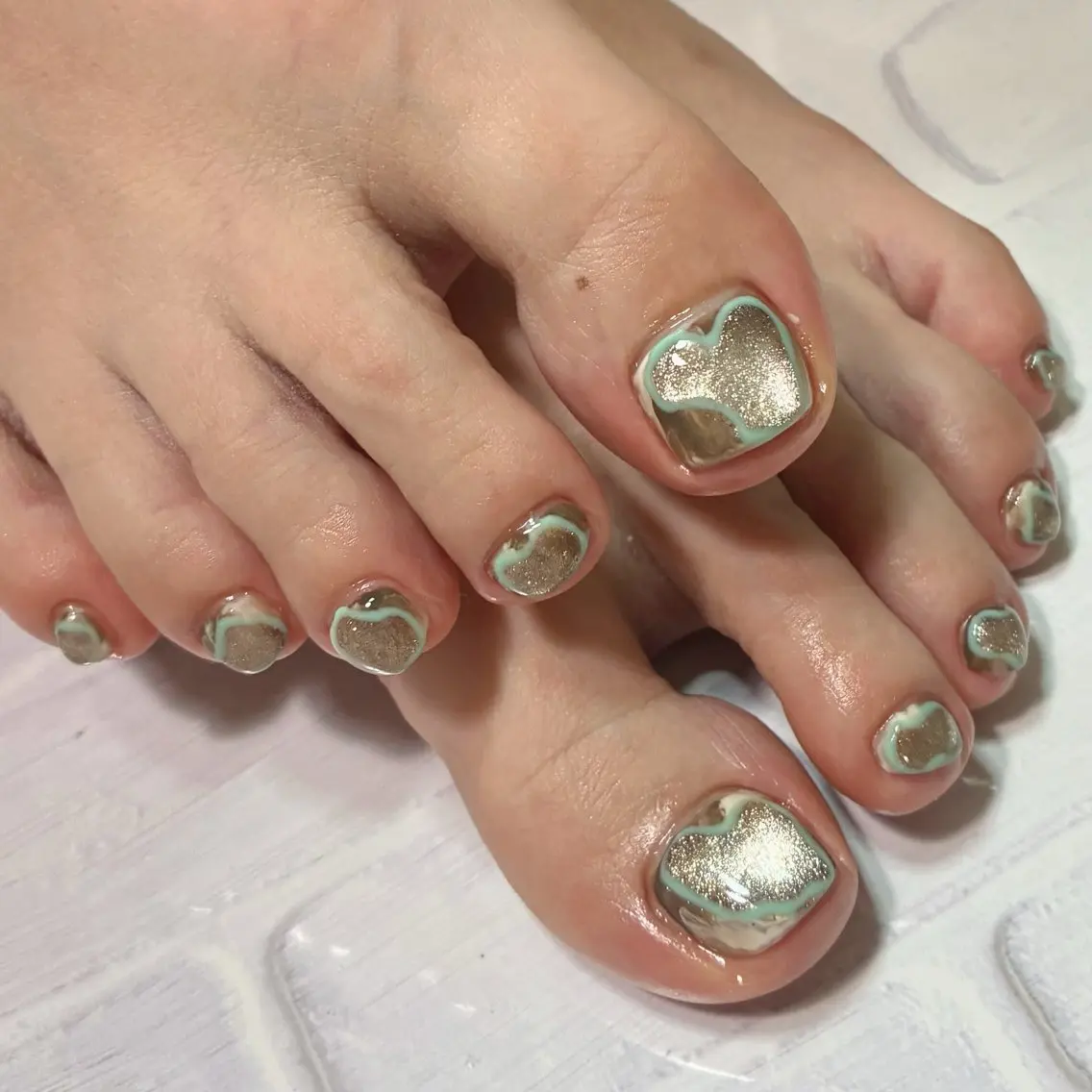 ショート フットネイル hs nail salonのネイルデザイン