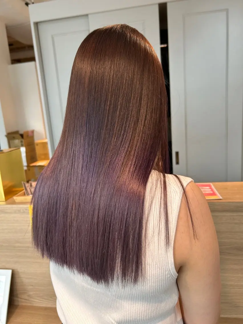 セミロング カラー ブリーチ トリートメント 髪質改善特化型美容師 🫧岡本璃来🫧のヘアスタイル