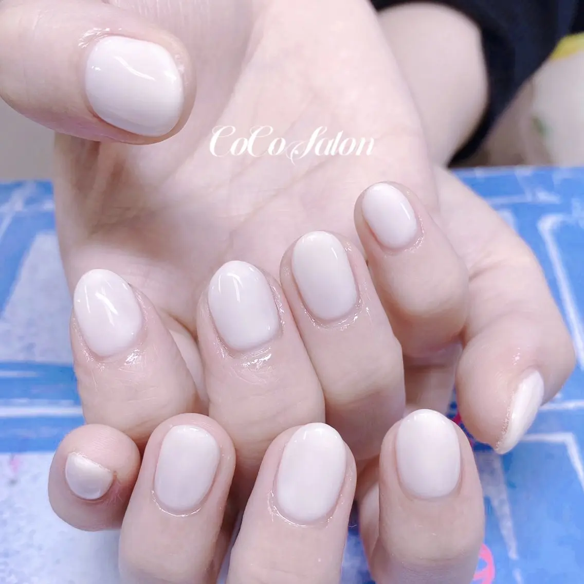 ネイル 長さ出し ジェルネイル ワンカラーネイル パラジェル スカルプネイル CoCoSalon ネイル/まつ毛予約のネイルデザイン