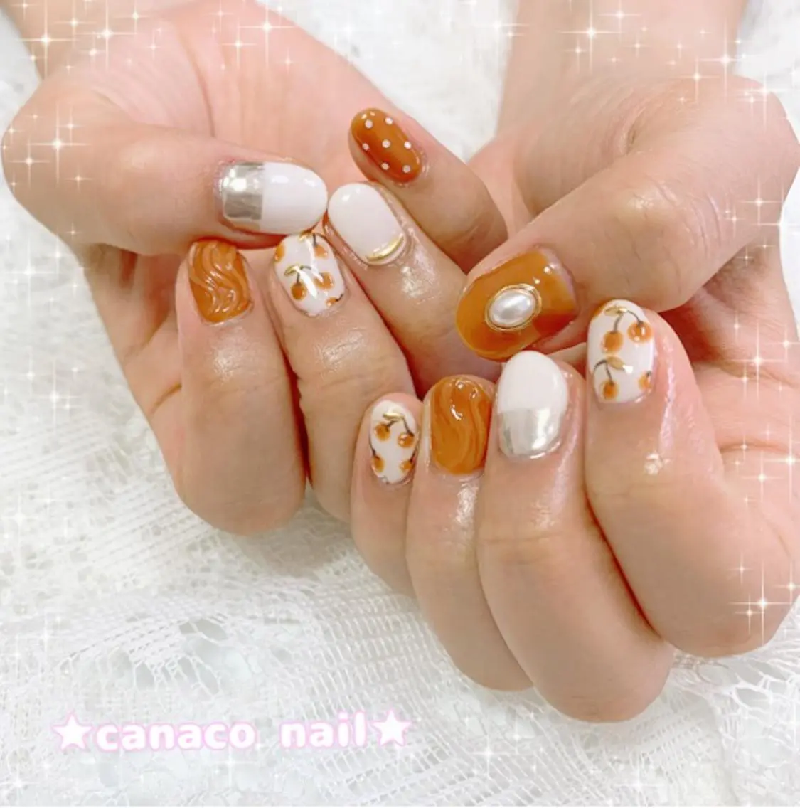ネイル クリアネイル ミラーネイル ハンドネイル ハンドケア ベテランネイル cnc  nailのネイルデザイン