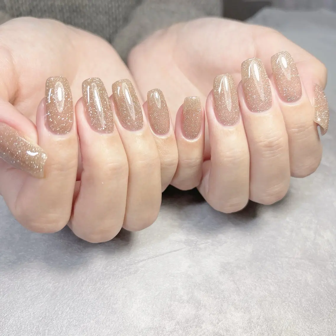 ネイル フラッシュネイル ラメ(グリッター) ワンカラーネイル ハンドネイル Room nailのネイルデザイン