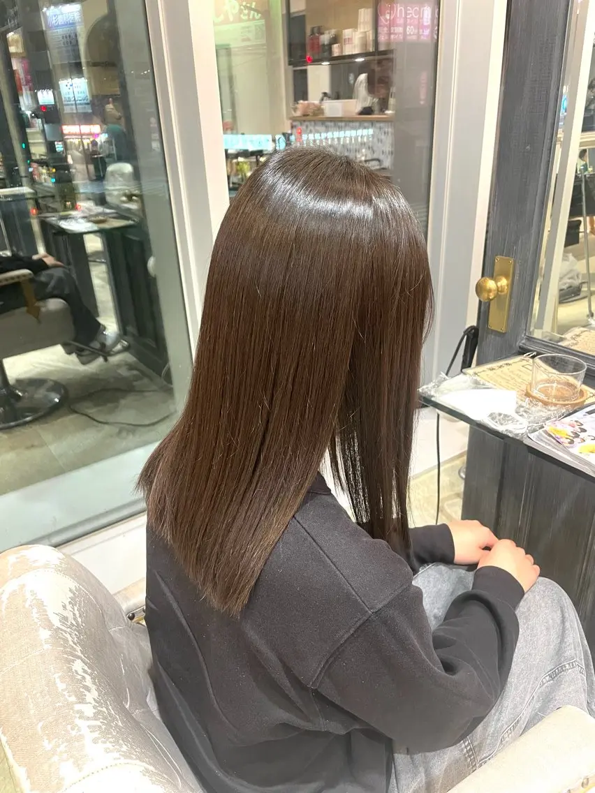 お勧めストレート🍀【似合わせカット➕コスメストレート➕リンケージトリートメントフルコース】💇‍♀️の写真