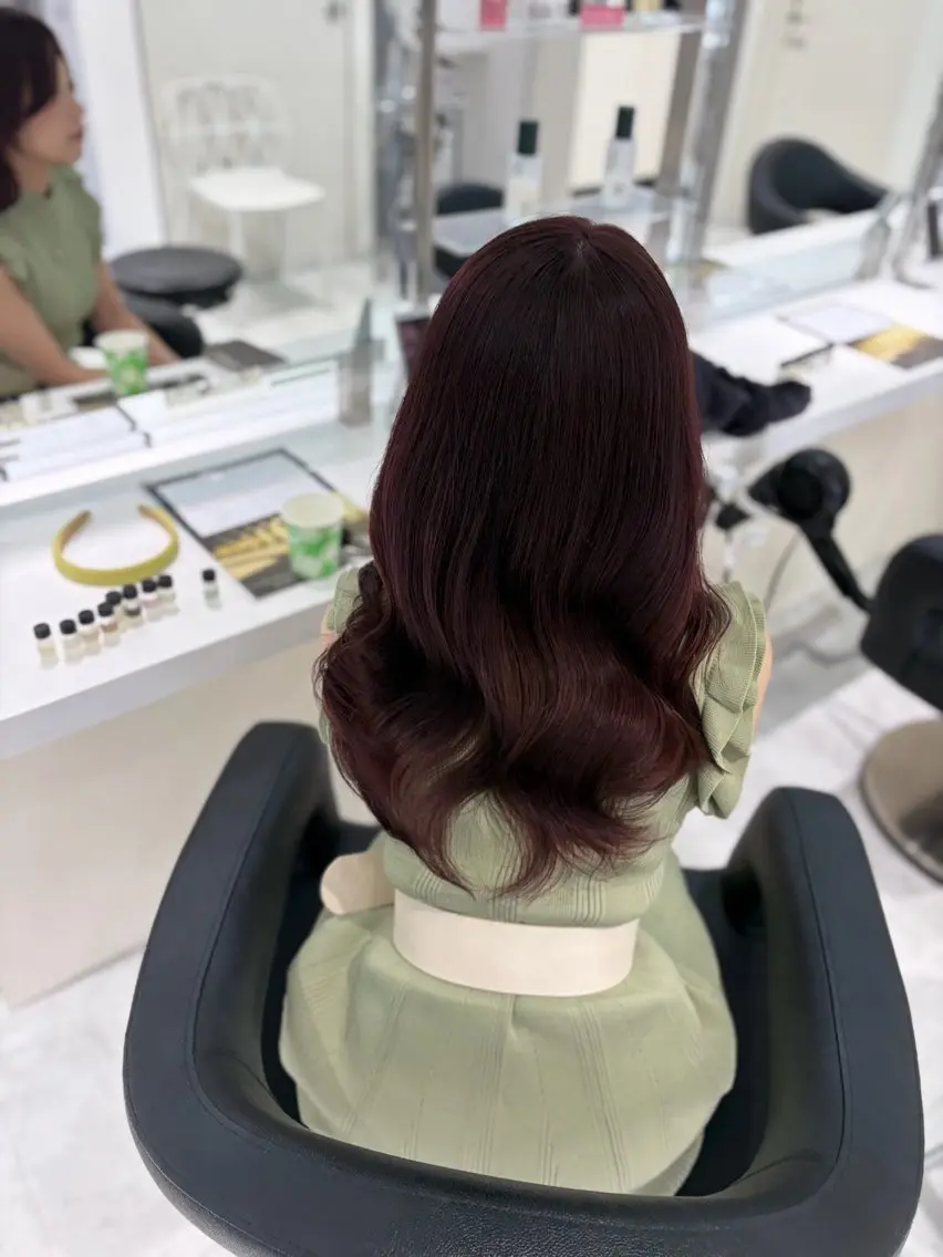 ロング カラー ヘアアレンジ カット ヘアカラー ヘアセット 💓色落ちまで綺麗な 垢抜けカラー💓のヘアスタイル