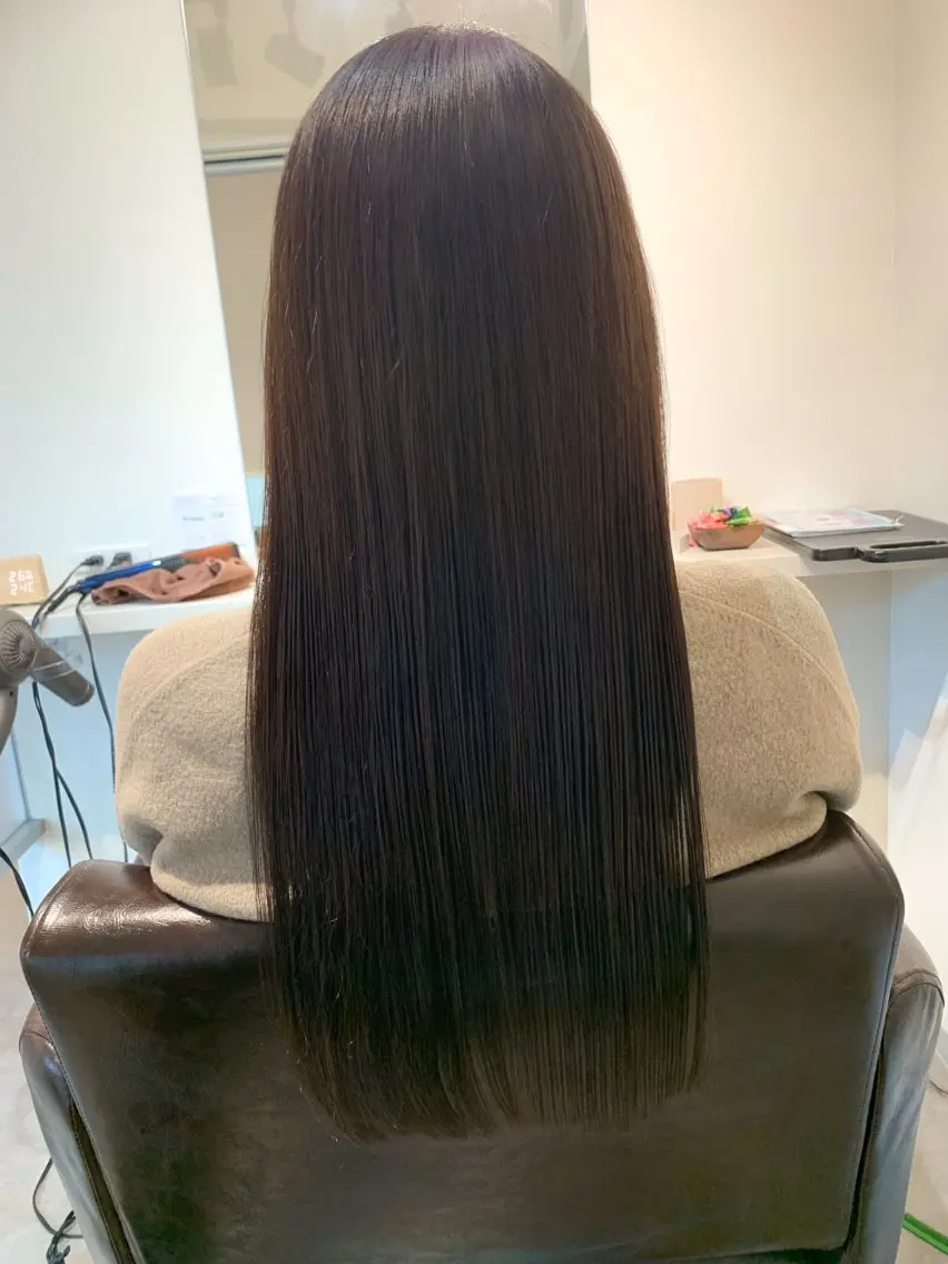 ロング パーマ 縮毛矯正 トリートメント ブリーチでもできる 縮毛矯正相原慎🌈のヘアスタイル