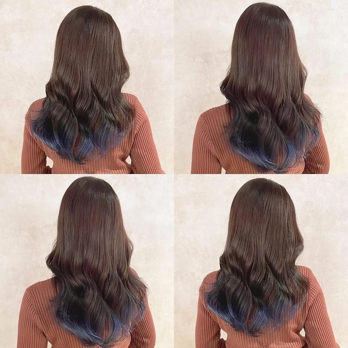 カラー ブリーチ ネイビーカラー ヘアカラー トリートメント 渋谷:インナーカラー /🍒エリカ🍒のヘアスタイル