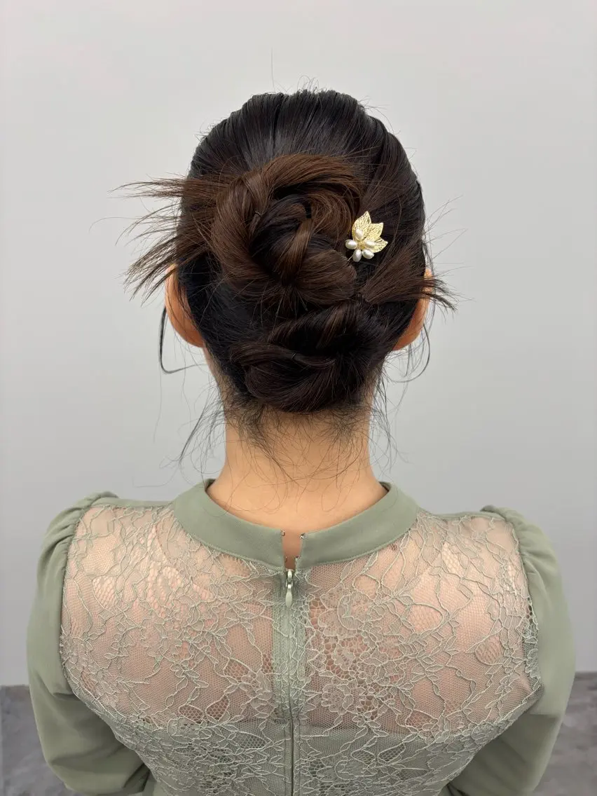 セミロング ヘアアレンジ ヘアセット MYRTLE Mifūのヘアスタイル