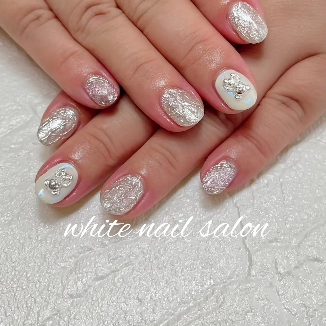 ネイル ラメ(グリッター) ハンドネイル white nail salonのネイルデザイン