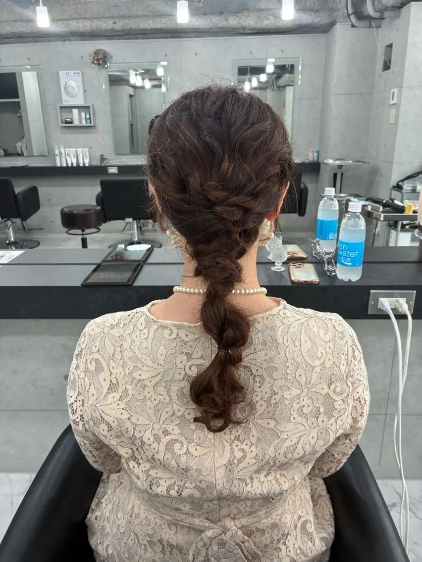 ロング ヘアアレンジ 結婚式・ブライダル ヘアセット Endearing 🌟銀座のヘアスタイル