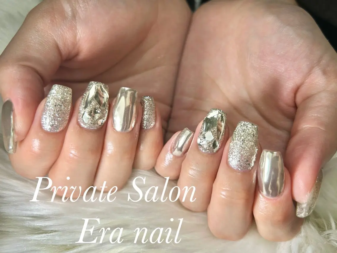 ネイル ミラーネイル Era nailのネイルデザイン