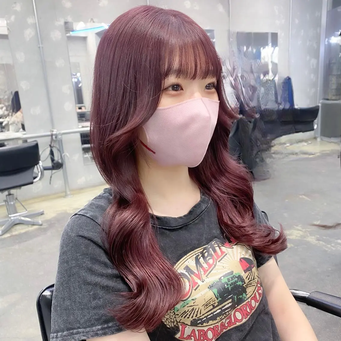 ロング カラー カット ヘアカラー トリートメント 💗💗韓国レイヤー yu-ki💗💗のヘアスタイル
