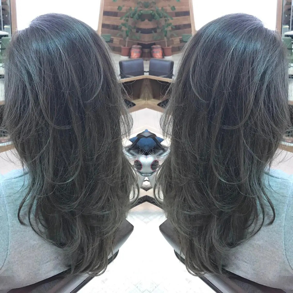 ロング カラー ハイライトカラー イルミナカラー ハイライト 青木 茂樹⭐️ 透明感カラーのヘアスタイル