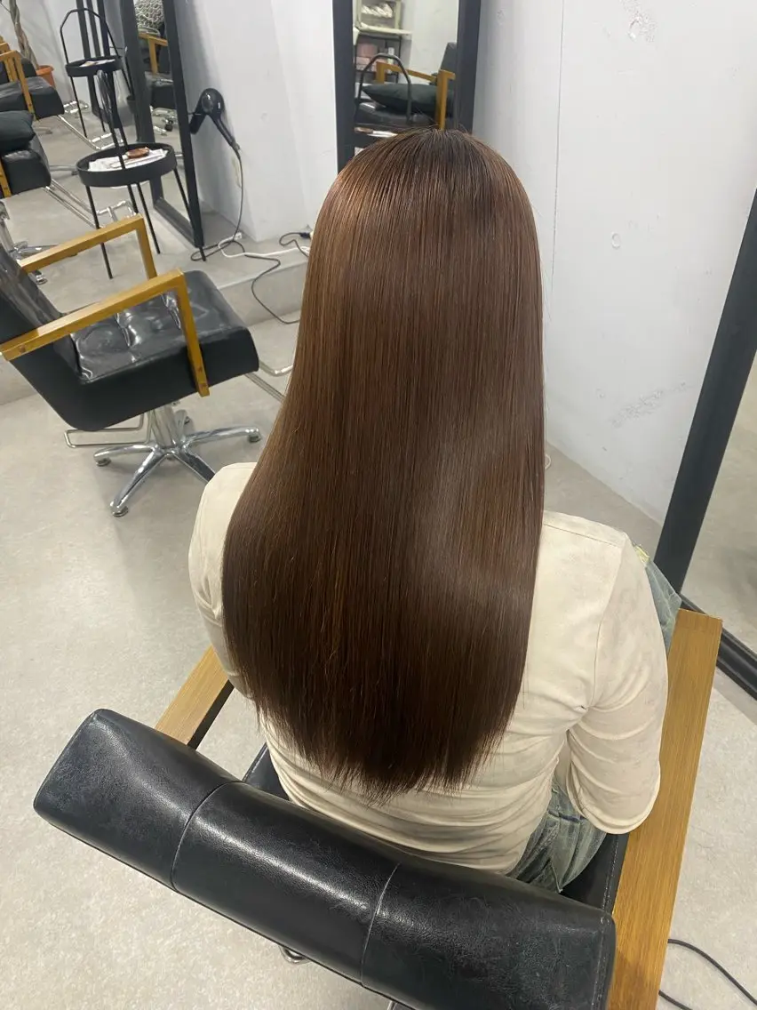 ロング 縮毛矯正 トリートメント 太田 すず香のヘアスタイル