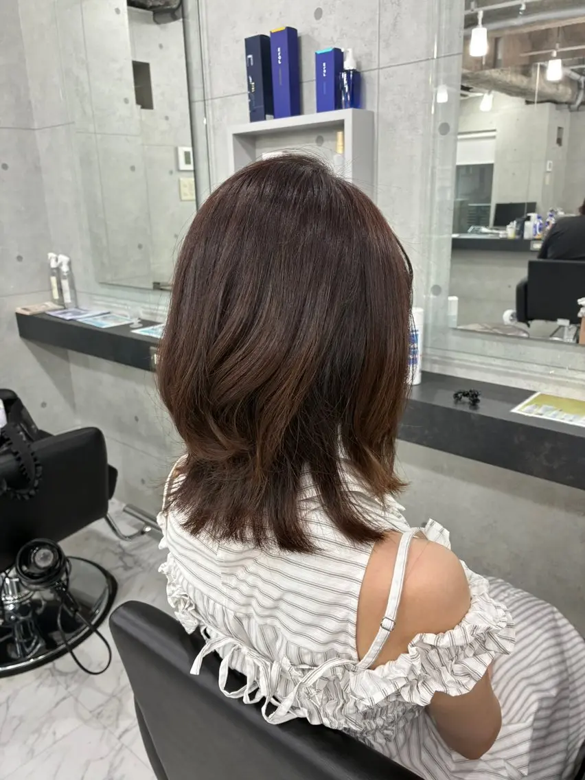 ミディアム カラー ヘアアレンジ カット ヘアカラー Endearing 🌟銀座のヘアスタイル