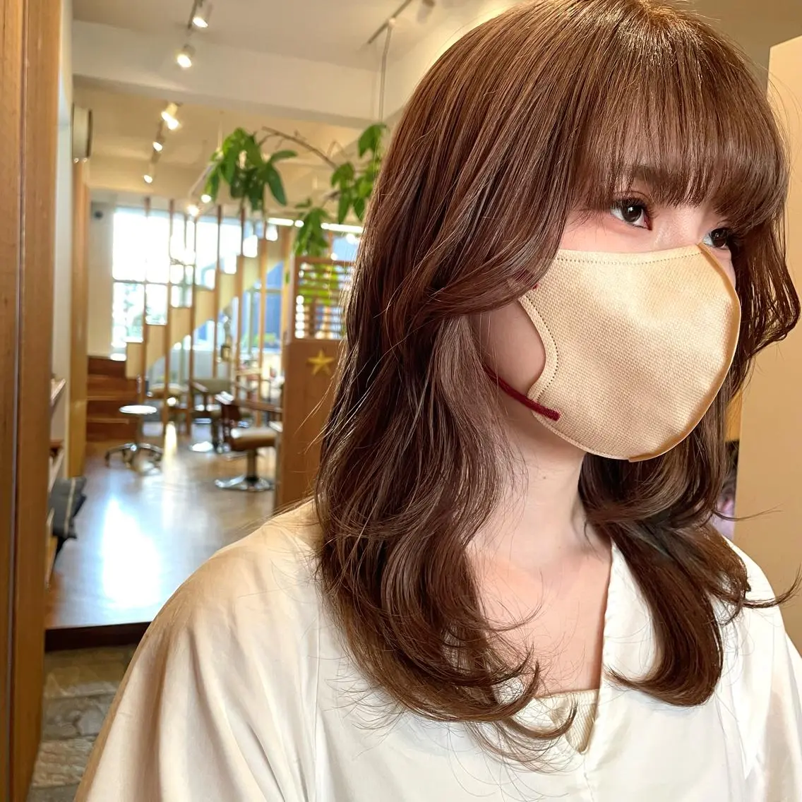 ミディアム レイヤーカット 𓂃megu‪𓂃 森野めぐみのヘアスタイル