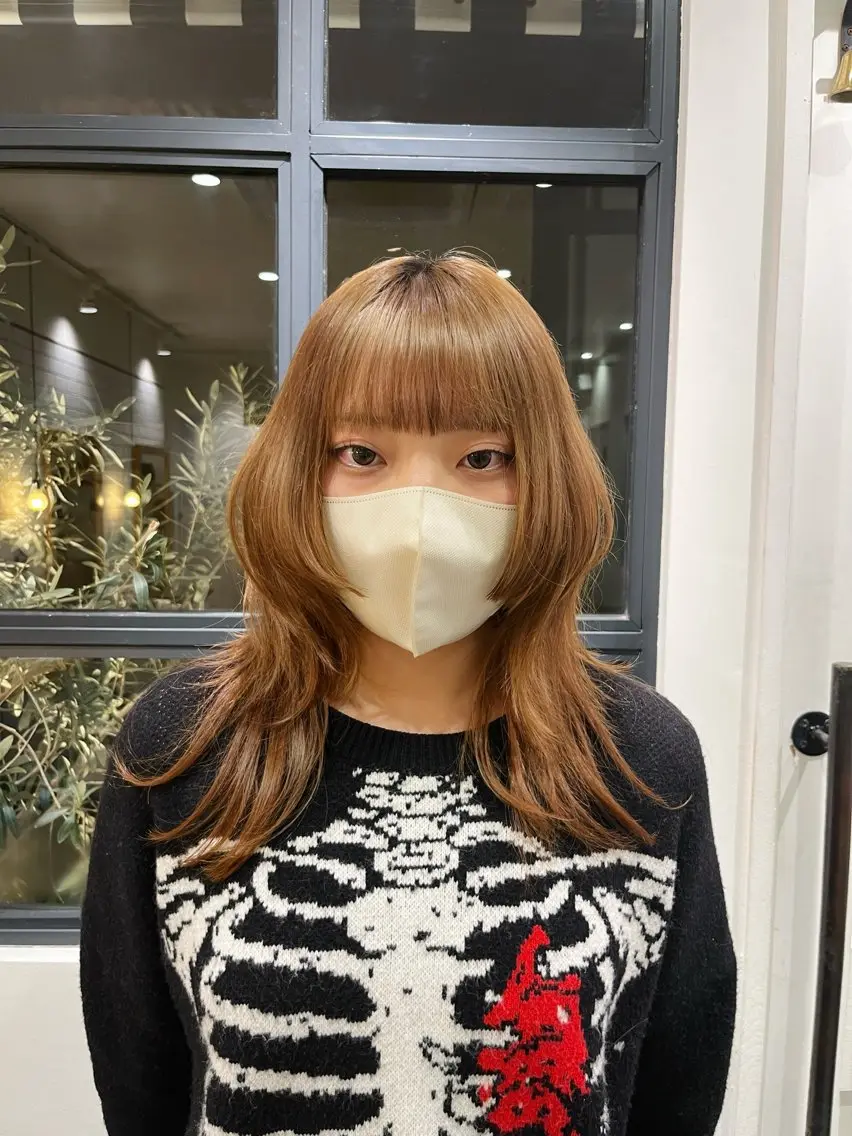 セミロング レイヤーカット 小顔カット カットモデルさん 募集中です🎀のヘアスタイル